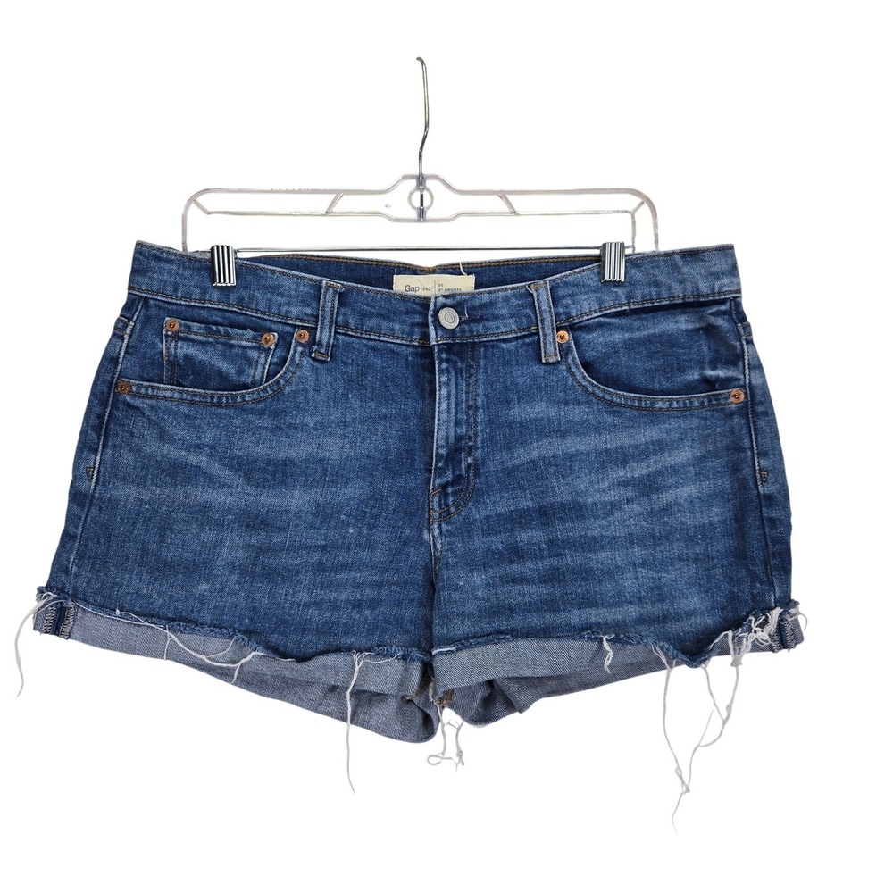 Gap 1969 Womens3" Denim Shorts Size‎ 30 Raw Hem Cuffed Jean Festival Bohemian